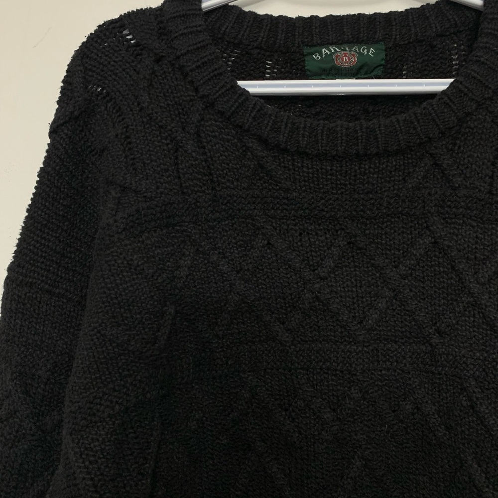 Vintage crewneck wool long sweater size large - Picture 3 of 5